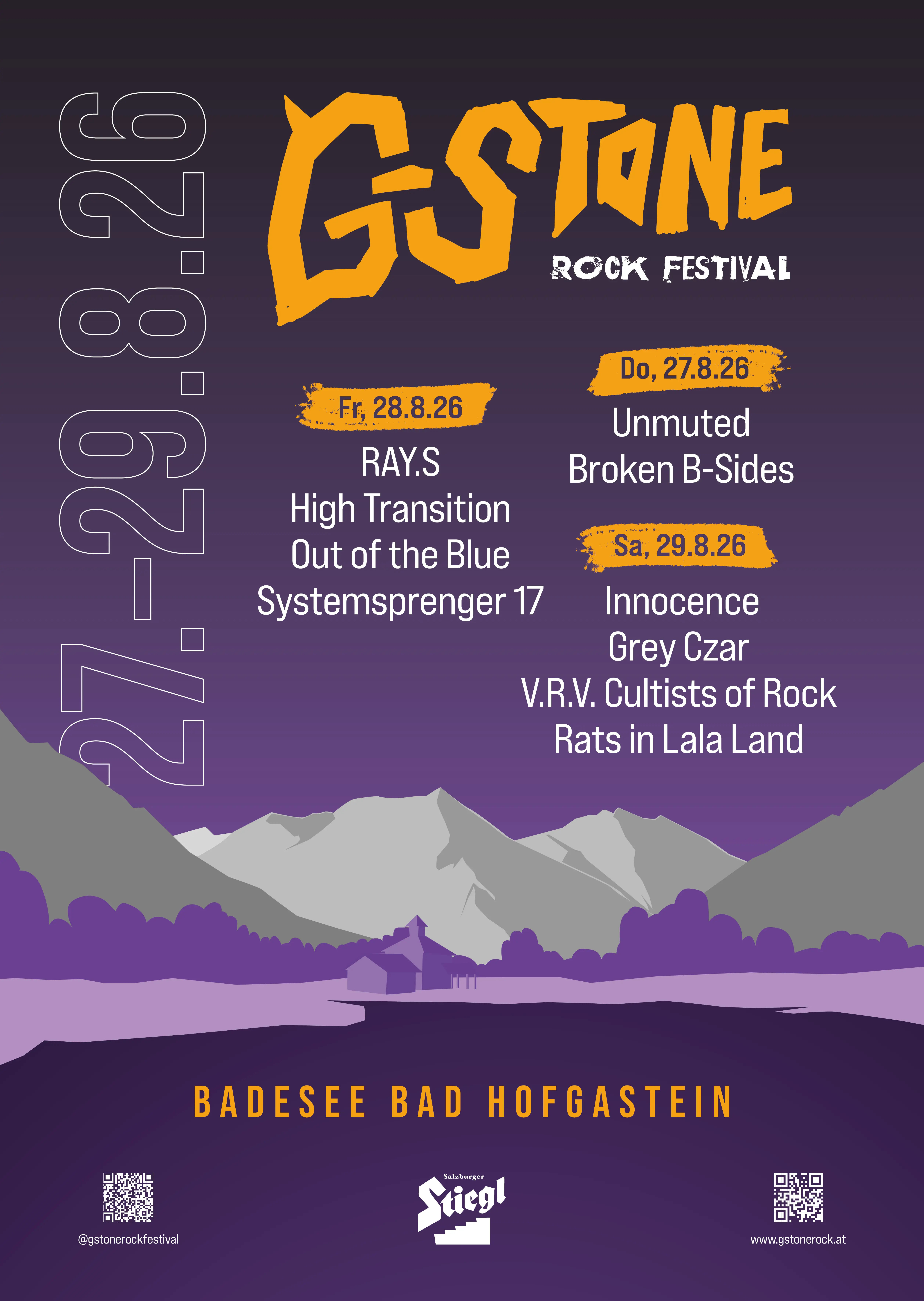 Plakat mit Line-Up